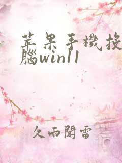 苹果手机投屏电脑win11
