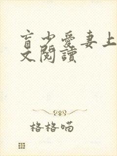 盲少爱妻上瘾全文阅读