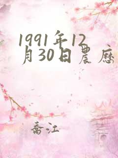 1991年12月30日农历生辰八字