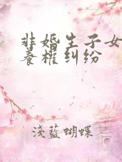 非婚生子女的抚养权纠纷