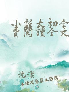 小说太初全文免费阅读全文