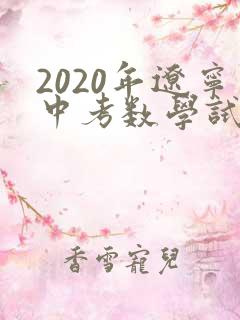 2020年辽宁中考数学试卷及答案