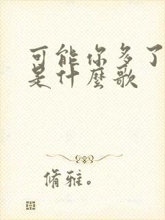 可能你多了爱恨是什么歌