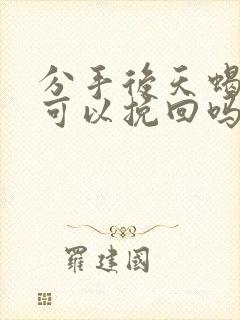 分手后天蝎男还可以挽回吗