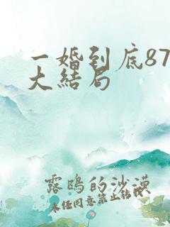一婚到底87集大结局 一婚到底87集大结局