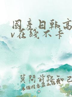 国产日韩高清av在线不卡
