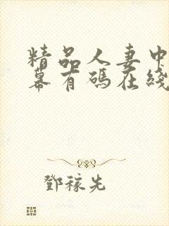 精品人妻中文字幕有码在线