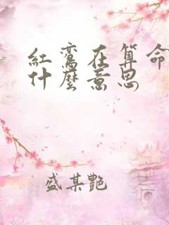 红鸾在算命中是什么意思
