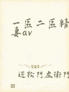 一区二区精品人妻av