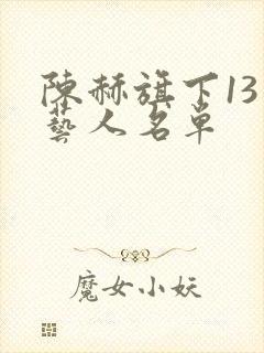 陈赫旗下13个艺人名单