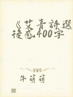《艾青诗选》读后感400字 《艾青诗选》读后感400字