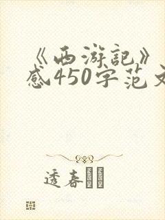 《西游记》读后感450字范文
