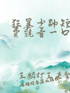 狂暴少帅短剧免费观看一口气看完
