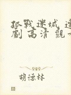 孤战迷城 连续剧 高清 观看
