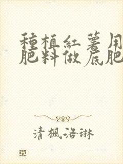 种植红薯用什么肥料做底肥
