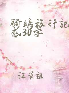 骑鹅旅行记读后感30字