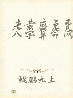 老黄历免费生辰八字算命网