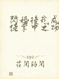 闪婚后我成了大佬掌中之物 闪婚后我成了大佬掌中之物