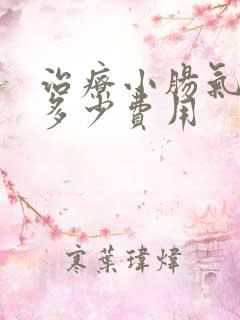 治疗小肠气需要多少费用