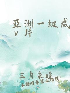 亚洲一级成人aⅴ片
