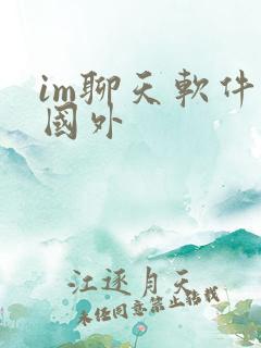 im聊天软件 国外