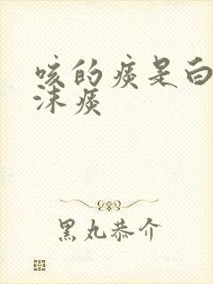 咳的痰是白色泡沫痰