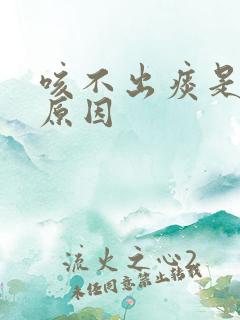 咳不出痰是什么原因