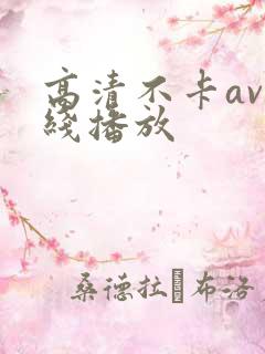 高清不卡av在线播放
