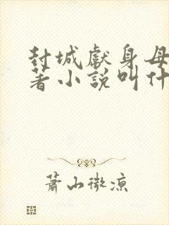 封城献身母亲原著小说叫什么名字 封城献身母亲原著小说叫什么名字