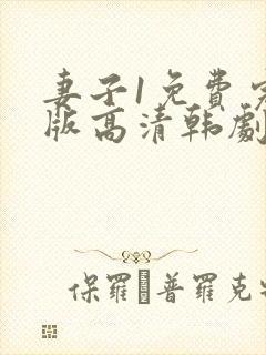 妻子1免费完整版高清韩剧在线观看全集
