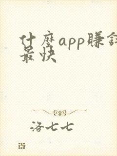 什么app赚钱最快