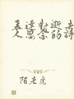 表达对逝去的亲人思念的诗句 表达对逝去的亲人思念的诗句
