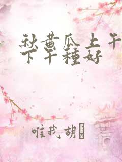 秋黄瓜上午种好下午种好