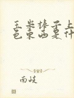 玉米棒子上的黑色东西是什么