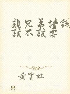 亲兄弟借钱不还该不该要