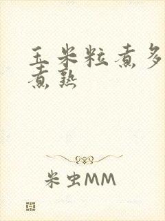 玉米粒煮多久能煮熟