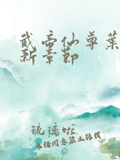 武帝仙尊叶辰最新章节