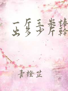 一斤玉米棒子能出多少斤干玉米