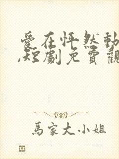 爱在怦然动心时,短剧免费观看