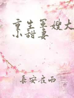重生军嫂大首长小甜妻