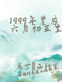 1999年农历六月初五生辰八字 1999年农历六月初五生辰八字