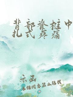 背部脊椎中间针扎式疼痛 背部脊椎中间针扎式疼痛