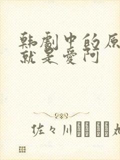 韩剧中的原来这就是爱阿