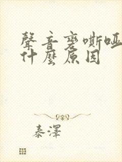 声音变嘶哑了是什么原因