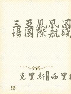 三亚凤凰国际机场国际航线