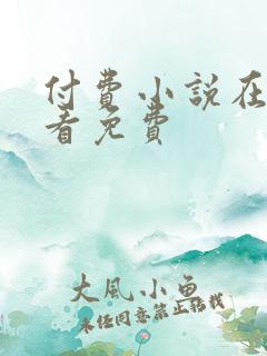 付费小说在哪里看免费