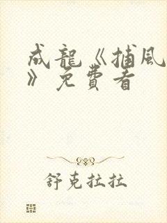 成龙《捕风追影》免费看