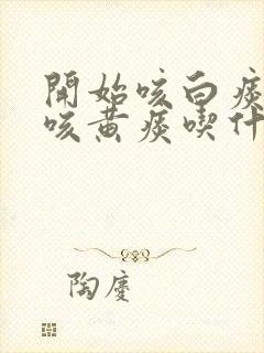 开始咳白痰之后咳黄痰吃什么药
