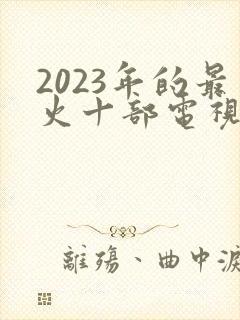 2023年的最火十部电视剧