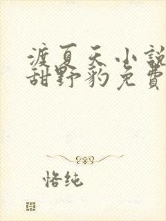 渡夏天小说by甜野豹免费阅读